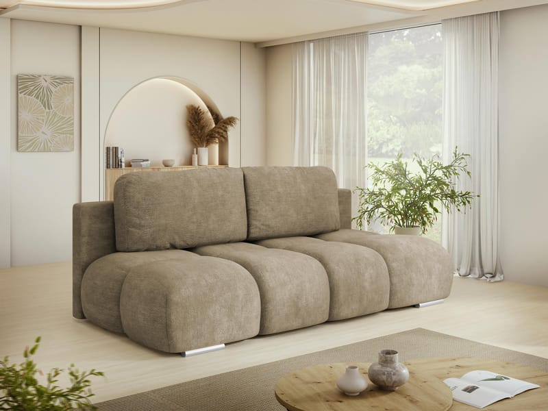 Bjorn 3-sits Bäddsoffa med förvaring - beige - Möbler - Vardagsrum - Bäddsoffor