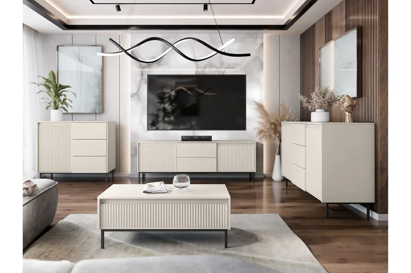 Bjurholm Möbelset För Vardagsrum - Beige - Möbler - Vardagsrum - Möbelset för vardagsrum