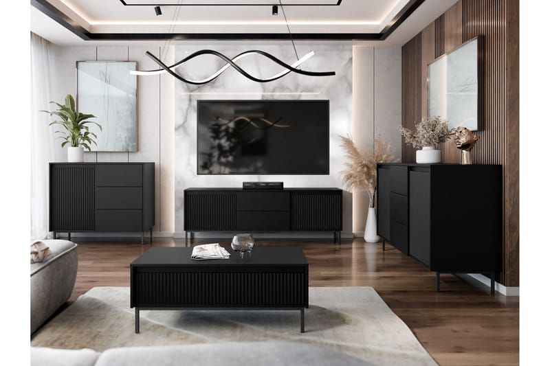 Bjurholm Möbelset För Vardagsrum - Svart - Möbler - Vardagsrum - Möbelset för vardagsrum