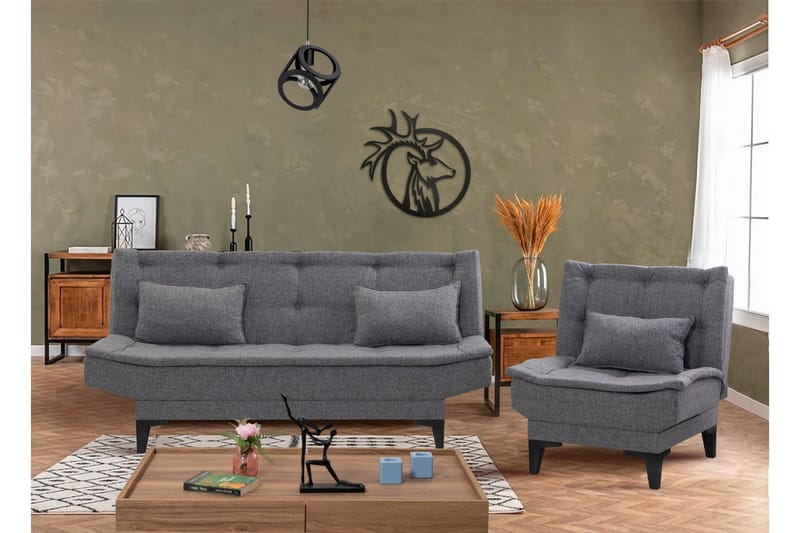 Lepinas Soffgrupp - Mörkgrå - Möbler - Vardagsrum - Soffgrupper