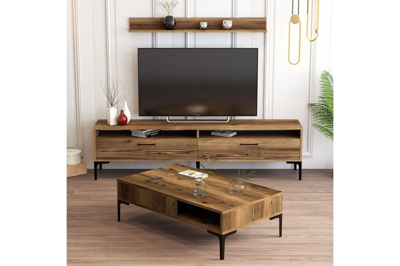 Brutorp Möbelset För Vardagsrum - Valnöt - Möbler - Vardagsrum - Möbelset för vardagsrum