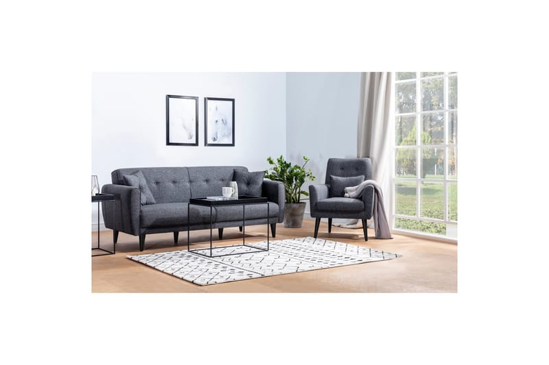 Hunterville Soffgrupp - Antracit - Möbler - Vardagsrum - Soffgrupper