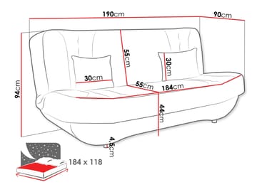Burralla 3-sits Bäddsoffa - brun - Möbler - Vardagsrum - Bäddsoffor