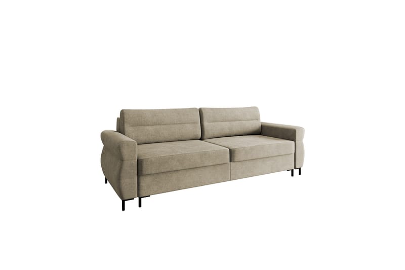 Busness Bäddsoffa 3-sits i Plysch, Beige