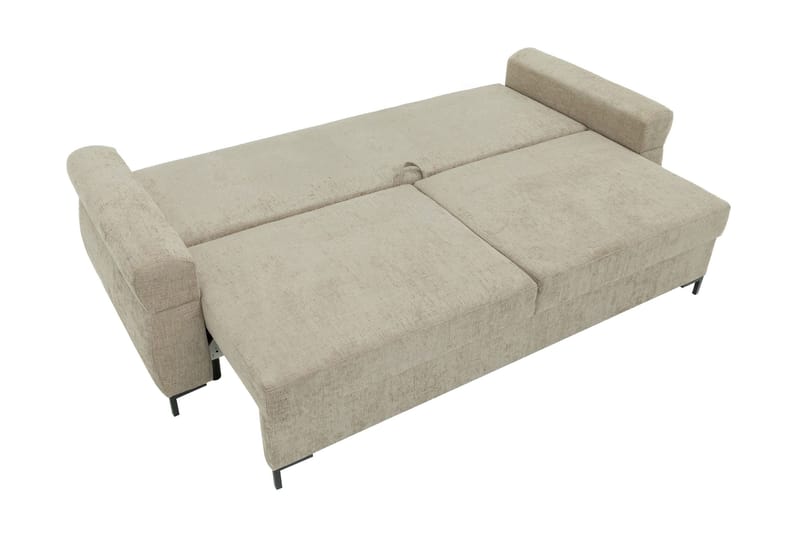 Busness Bäddsoffa 3-sits i Plysch - Beige - Möbler - Vardagsrum - Bäddsoffor