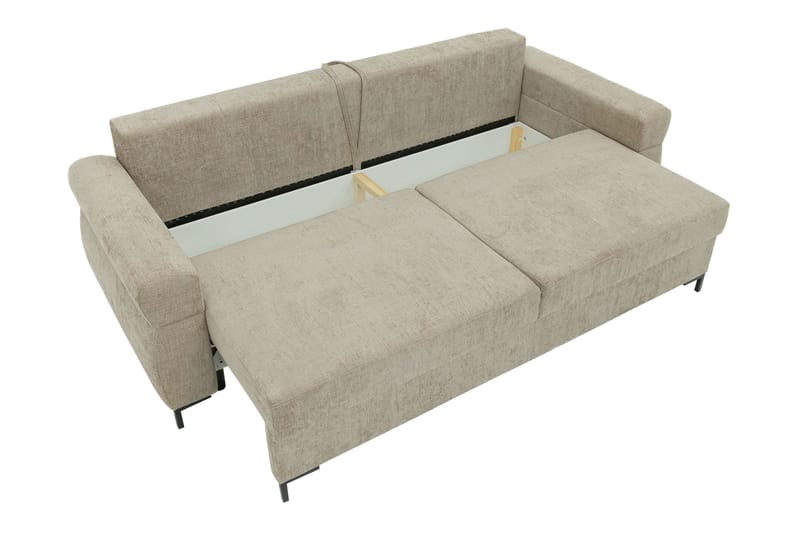 Busness Bäddsoffa 3-sits i Plysch - Beige - Möbler - Vardagsrum - Bäddsoffor
