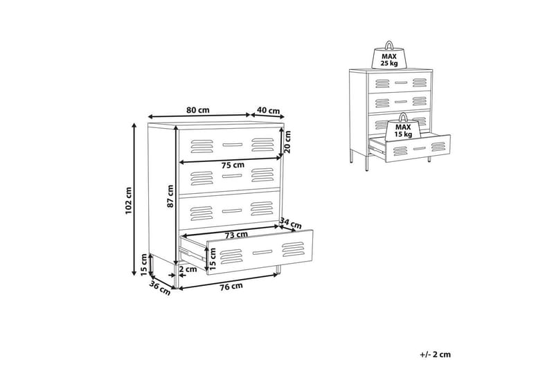 Byrå Enago Vit - Vit - Förvaring - Förvaringsmöbler - Byrå