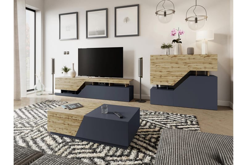 Ceelias Möbelset För Vardagsrum - Antracit - Möbler - Vardagsrum - Möbelset för vardagsrum