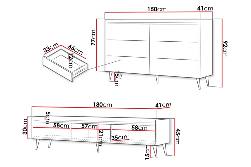 Chiku Möbelset För Vardagsrum - Beige - Möbler - Vardagsrum - Möbelset för vardagsrum