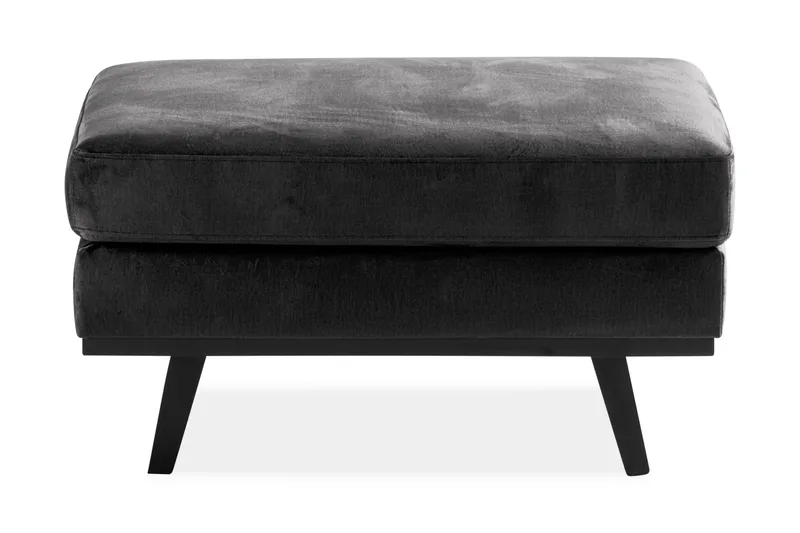 Copenhagen 5-sits Vänstervänd U-formad Soffa med Divan och Schäslong + Fotpall i Sammet - Mörkgrå - Möbler - Vardagsrum - Soffgrupper