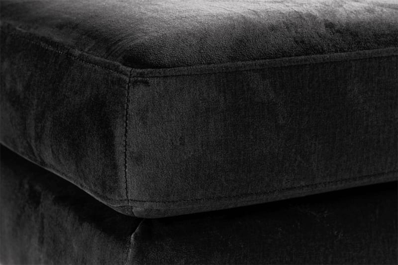 Copenhagen 5-sits Vänstervänd U-formad Soffa med Divan och Schäslong + Fotpall i Sammet - Mörkgrå - Möbler - Vardagsrum - Soffgrupper