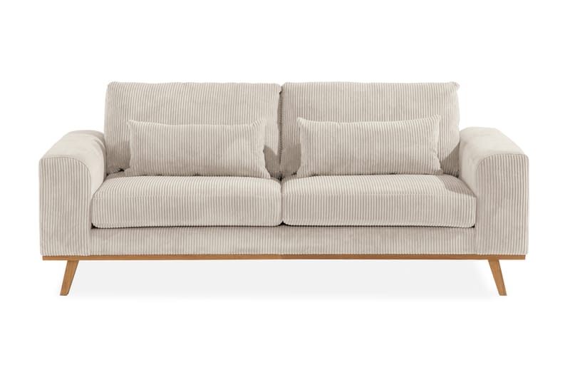 Copenhagen Soffgrupp 3-sits + 2-sits Soffa + Fåtölj + Fotpall i Manchester - Beige - Möbler - Vardagsrum - Soffgrupper