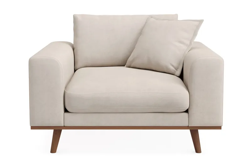 Copenhagen Premium Djup Fåtölj i Chenille - Beige - Möbler - Vardagsrum - Fåtöljer