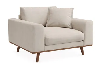 Copenhagen Premium Djup Fåtölj i Chenille - Beige - Möbler - Vardagsrum - Fåtöljer