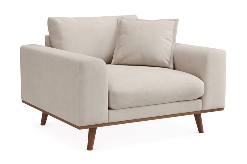 Copenhagen Premium Djup Fåtölj i Chenille - Beige - Möbler - Vardagsrum - Fåtöljer