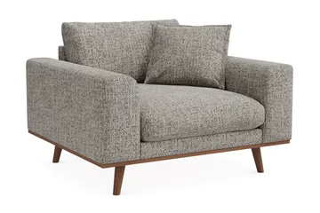 Copenhagen Premium Djup Fåtölj i Chenille - Grey - Möbler - Vardagsrum - Fåtöljer