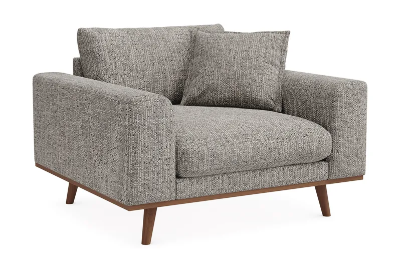 Copenhagen Premium Djup Fåtölj i Chenille - Grey - Möbler - Vardagsrum - Fåtöljer