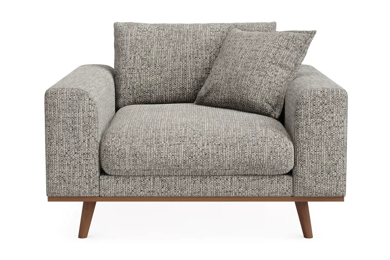 Copenhagen Premium Djup Fåtölj i Chenille - Grey - Möbler - Vardagsrum - Fåtöljer