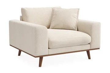 Copenhagen Premium Djup Fåtölj i Chenille - Ljusbeige - Möbler - Vardagsrum - Fåtöljer