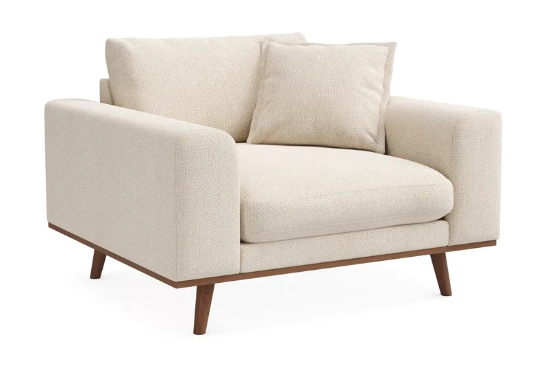 Copenhagen Premium Djup Fåtölj i Chenille - Ljusbeige - Möbler - Vardagsrum - Fåtöljer