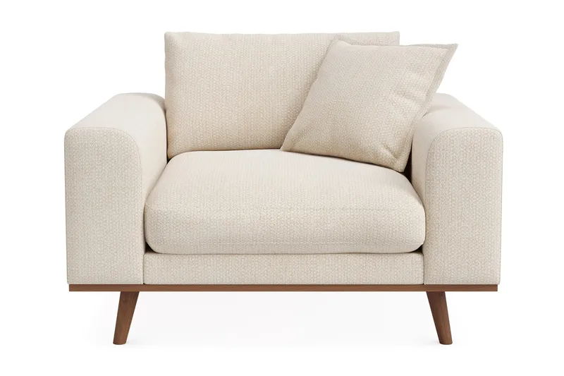 Copenhagen Premium Djup Fåtölj i Chenille - Ljusbeige - Möbler - Vardagsrum - Fåtöljer