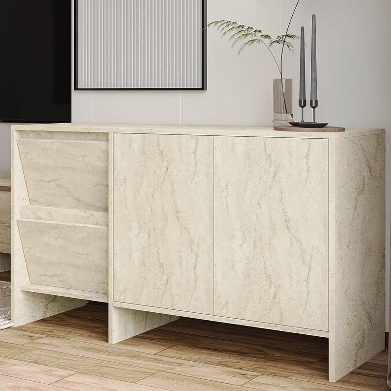 Crala Vardagsrumsmöbelset 160x40x35 cm - Travertin - Möbler - Vardagsrum - Möbelset för vardagsrum