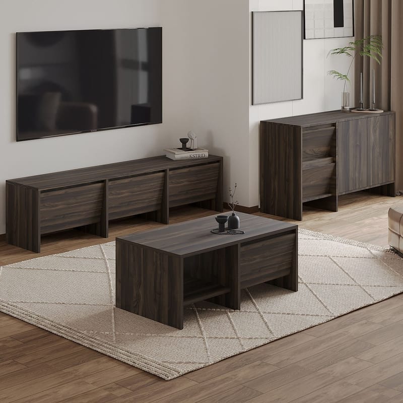 Crala Vardagsrumsmöbelset 160x40x35 cm - Valnöt - Möbler - Vardagsrum - Möbelset för vardagsrum