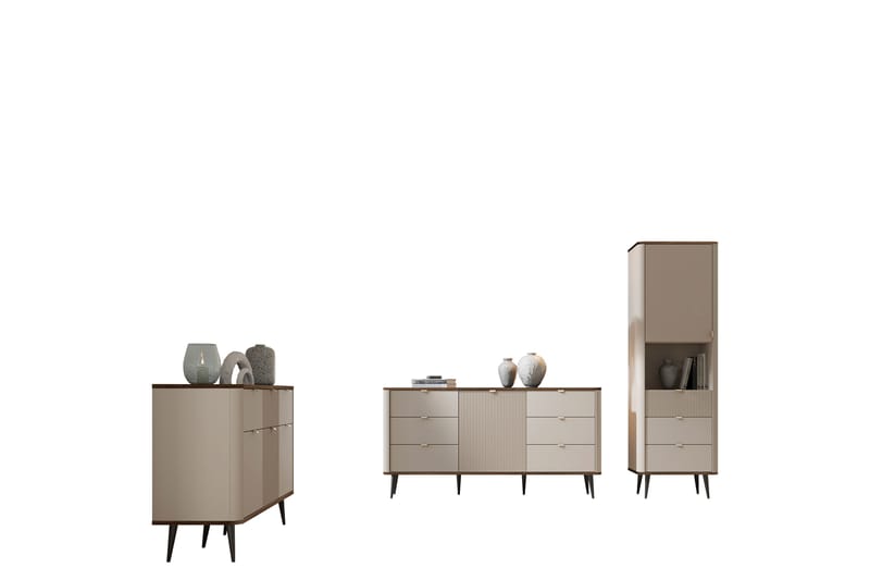 Cucina Möbelset För Vardagsrum - Beige/Brun - Möbler - Vardagsrum - Möbelset för vardagsrum