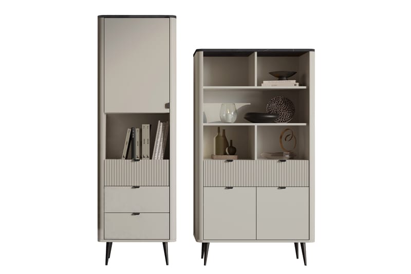 Cucina Möbelset För Vardagsrum - Beige/Grå - Möbler - Vardagsrum - Möbelset för vardagsrum