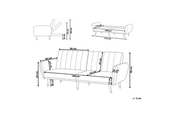Debrina Bäddsoffa 3-sits - Grå - Möbler - Vardagsrum - Bäddsoffor