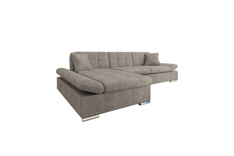 Djerra Bäddsoffa med Schäslong 3-sits i Bouclé - Grå - Möbler - Vardagsrum - Bäddsoffor