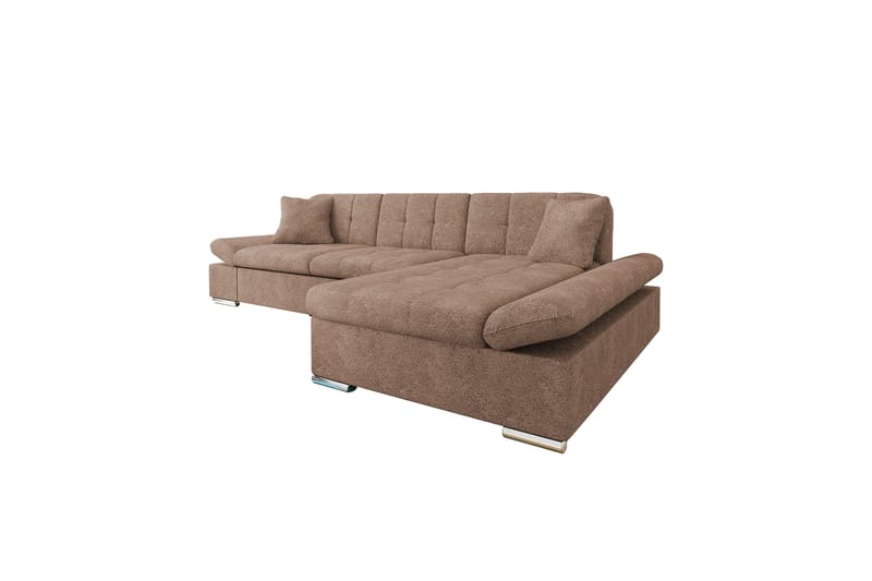 Djerra Bäddsoffa med Schäslong 3-sits i Bouclé - Rosa - Möbler - Vardagsrum - Bäddsoffor