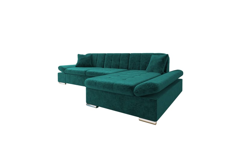 Djerra Bäddsoffa med Schäslong 3-sits i Chenille - Grön - Möbler - Vardagsrum - Bäddsoffor