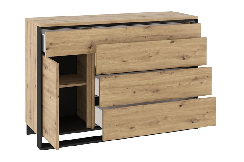 Dorana Möbelset För Vardagsrum - Brun/Svart - Möbler - Vardagsrum - Möbelset för vardagsrum