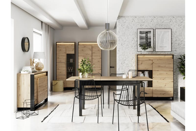 Dorana Möbelset För Vardagsrum - Brun/Svart - Möbler - Vardagsrum - Möbelset för vardagsrum