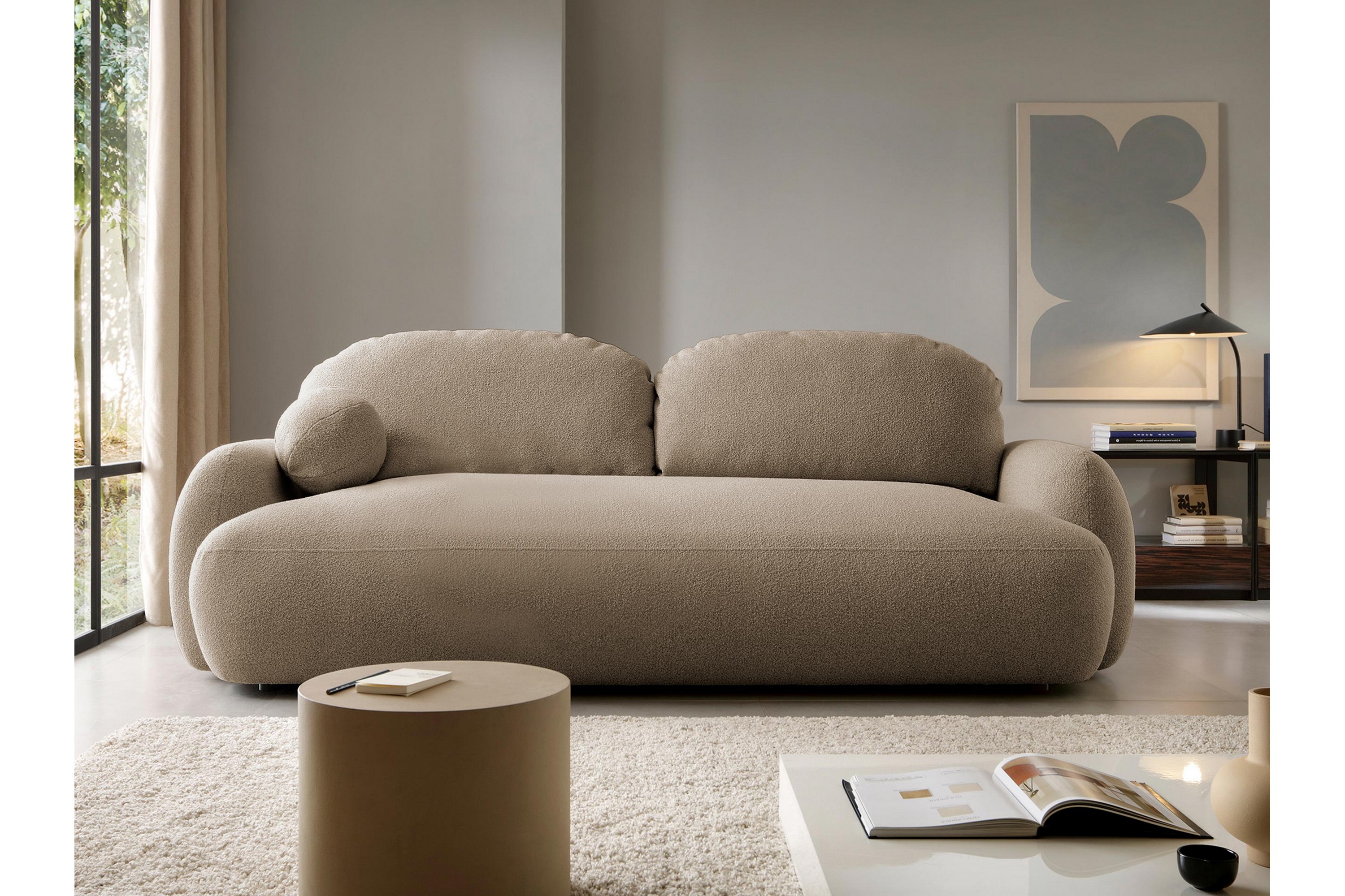 efrem bäddsoffa 3-sits - brun