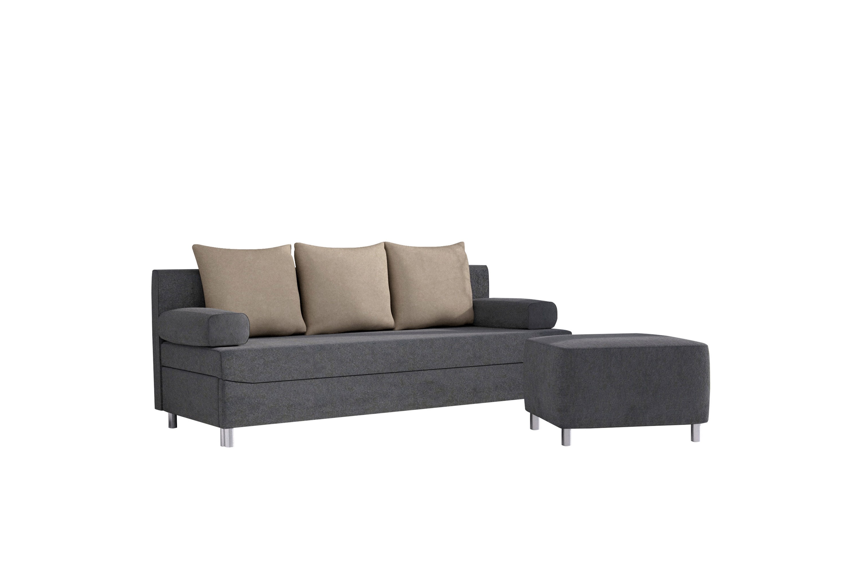 eifion bäddsoffa 3-sits - mörkgrå