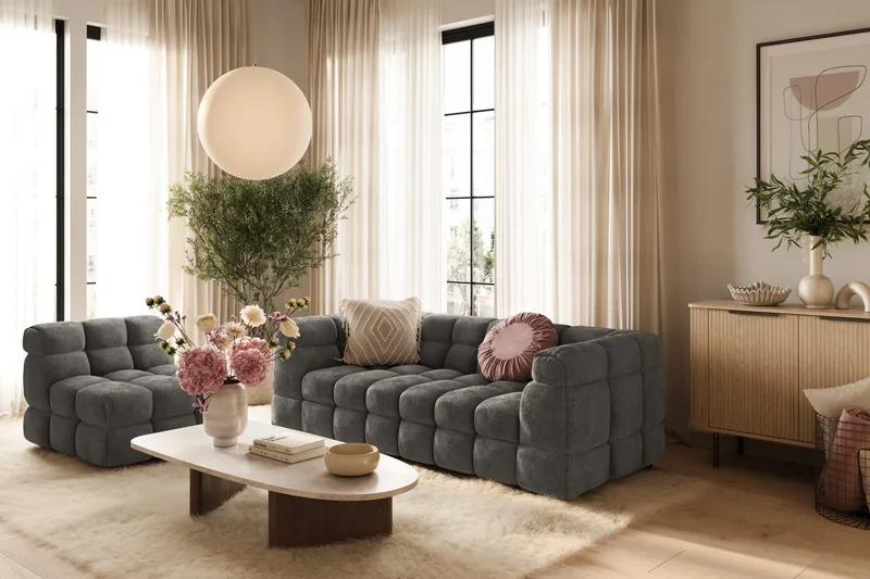 Elise Bubblig Fåtölj - Mörkgrå - Möbler - Vardagsrum - Soffor