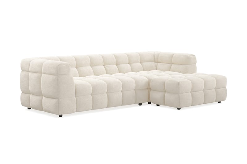 Elise Bubblig Soffgrupp 3-sits Divansoffa Höger + Fåtölj - Beige - Möbler - Vardagsrum - Soffgrupper