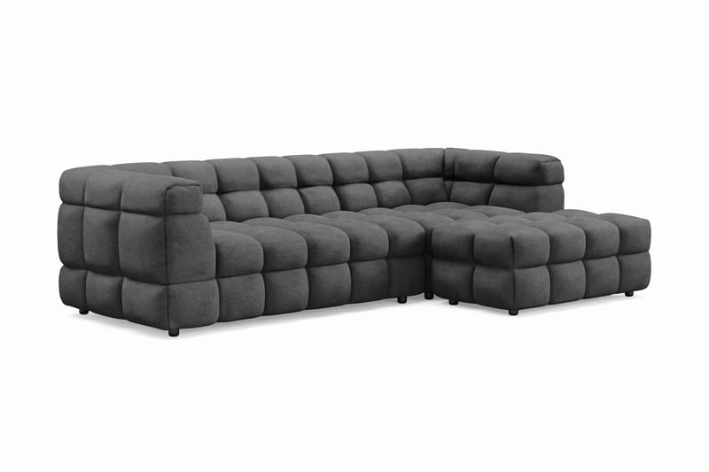 Elise Bubblig Soffgrupp 3-sits Divansoffa Höger + Fåtölj - Mörkgrå - Möbler - Vardagsrum - Soffgrupper