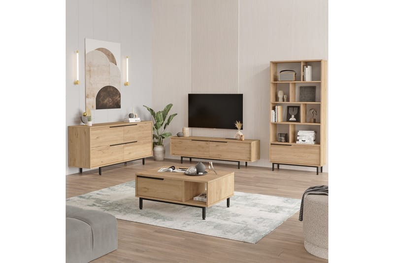 Erhan Möbelset För Vardagsrum - Ek - Möbler - Vardagsrum - Möbelset för vardagsrum