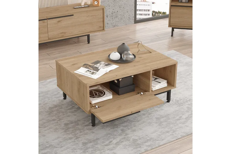 Erhan Möbelset För Vardagsrum - Ek - Möbler - Vardagsrum - Möbelset för vardagsrum