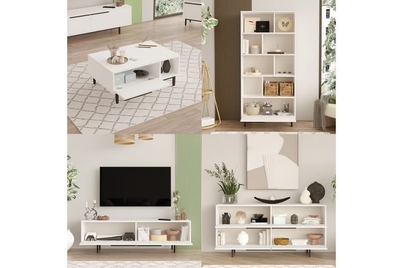 Erhan Möbelset För Vardagsrum - Vit - Möbler - Vardagsrum - Möbelset för vardagsrum