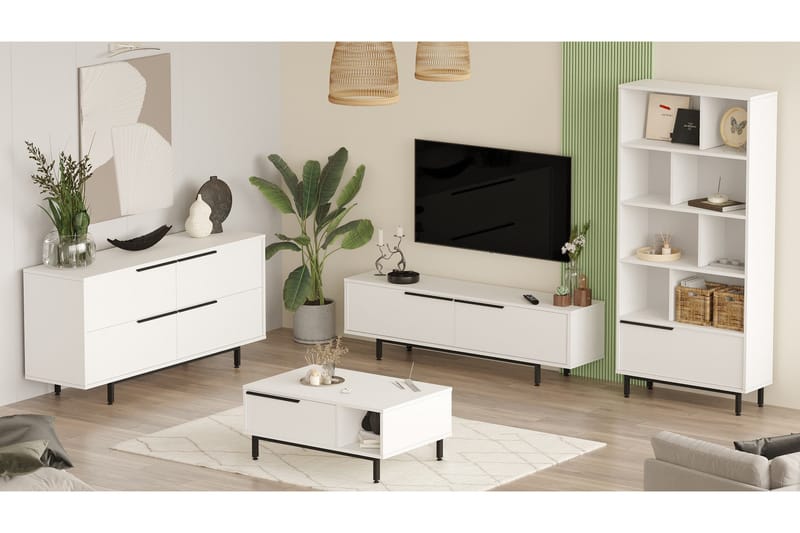 Erhan Möbelset För Vardagsrum - Vit - Möbler - Vardagsrum - Möbelset för vardagsrum