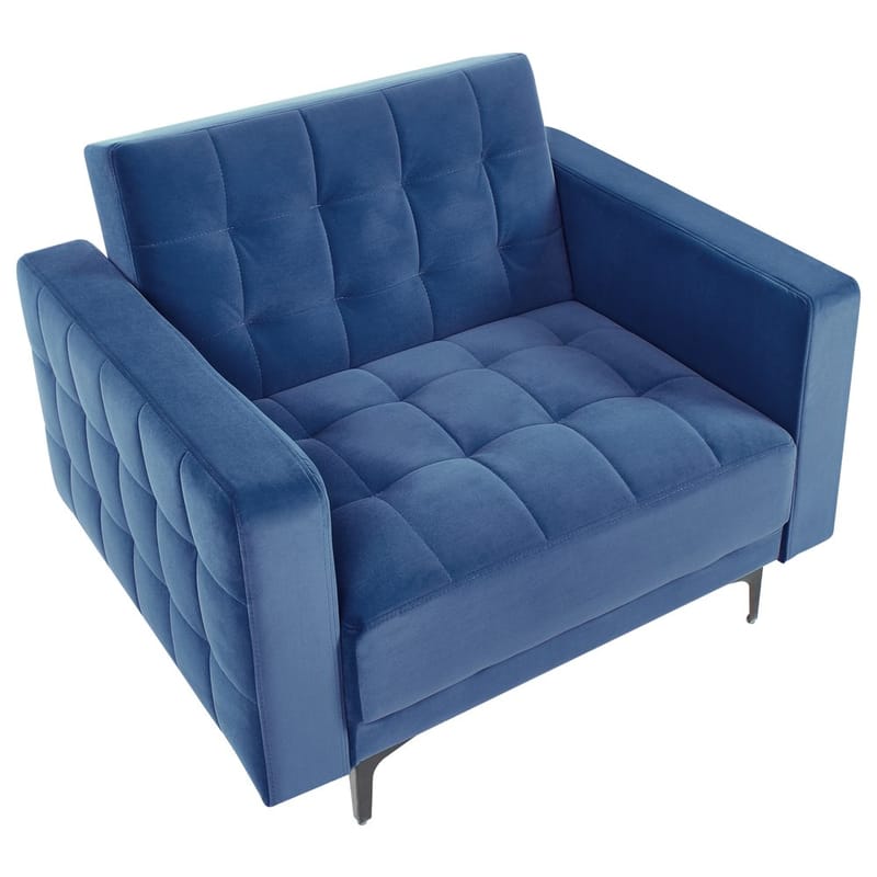 Fåtölj Aberdeen - Blå, Svart - Möbler - Vardagsrum - Fåtöljer - Liggfåtöljer