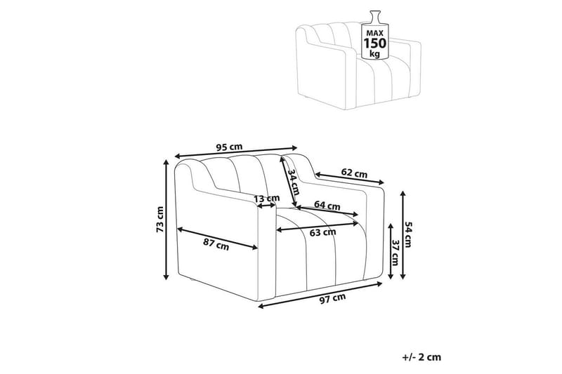 Fåtölj Agerup - Beige - Möbler - Vardagsrum - Fåtöljer
