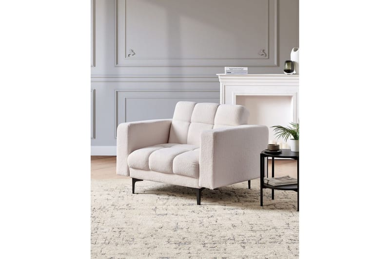 Fåtölj Alnes Vit/Svart - Vit/Svart - Möbler - Vardagsrum - Fåtöljer