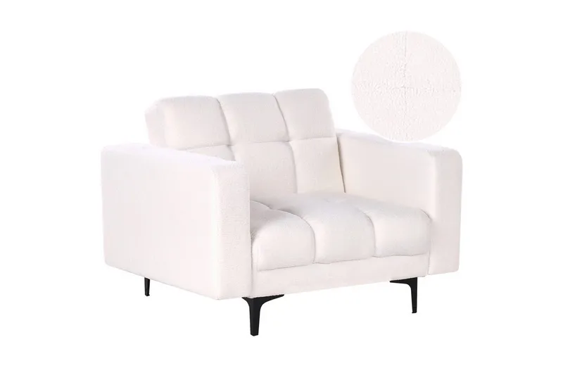 Fåtölj Alnes Vit/Svart, Vit/Svart