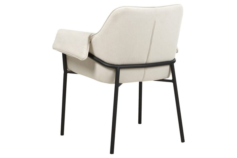 Fåtölj Arla - Krämvit, Svart - Möbler - Vardagsrum - Fåtöljer