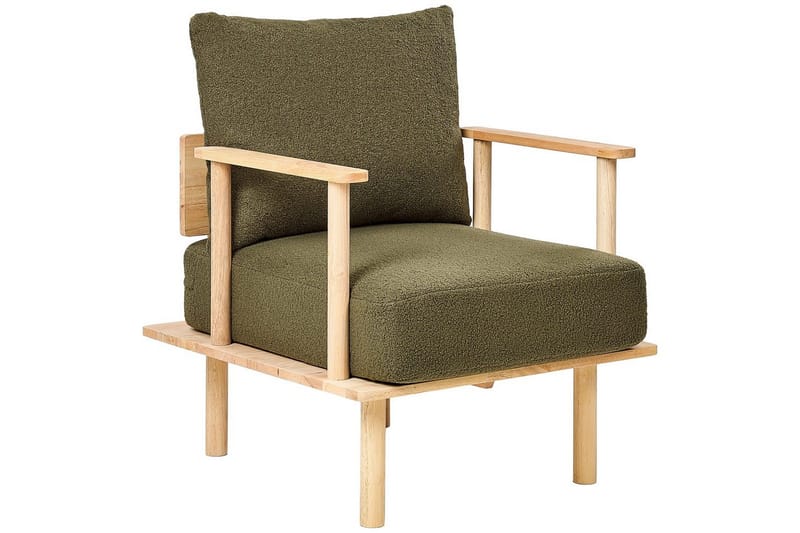 Fåtölj Asker - Gr önt, ljust trä - Möbler - Vardagsrum - Fåtöljer